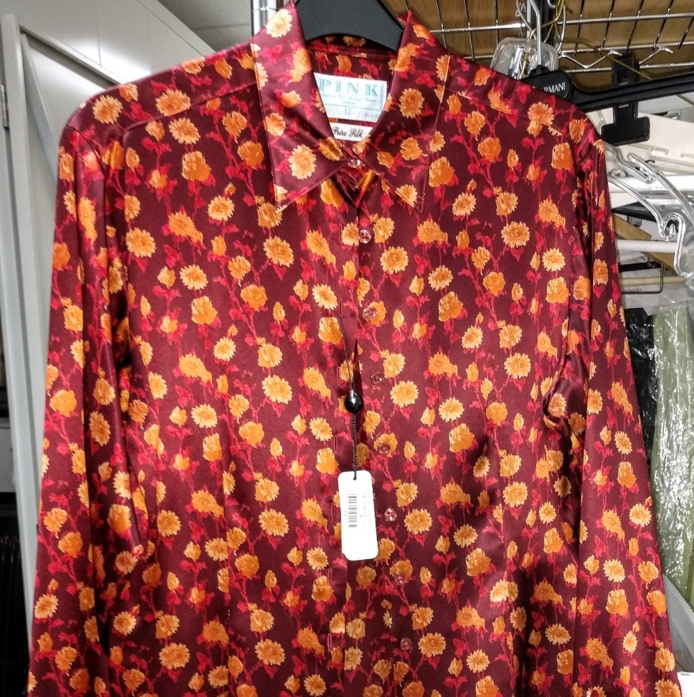Women's PINK silk blouse